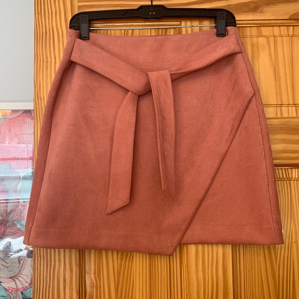 Loft Pink Suede Mini skirt - Size US 4
